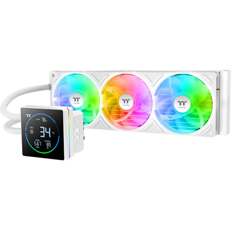 Thermaltake TH360-S V3 ARGB Sync AIO Refroidisseur liquide - Refroidissement par eau Snow Edition (Blanc)