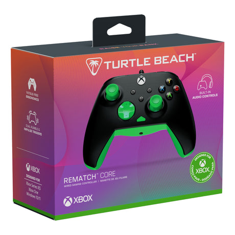 Manette filaire Turtle Beach Rematch Core (noir vert, Xbox Series X|S, Xbox One, PC)
