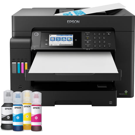 Imprimante jet d'encre tout-en-un Epson ecotank et-16605 avec fonction fax (noir, USB, WLAN, numérisation, copie, fax)