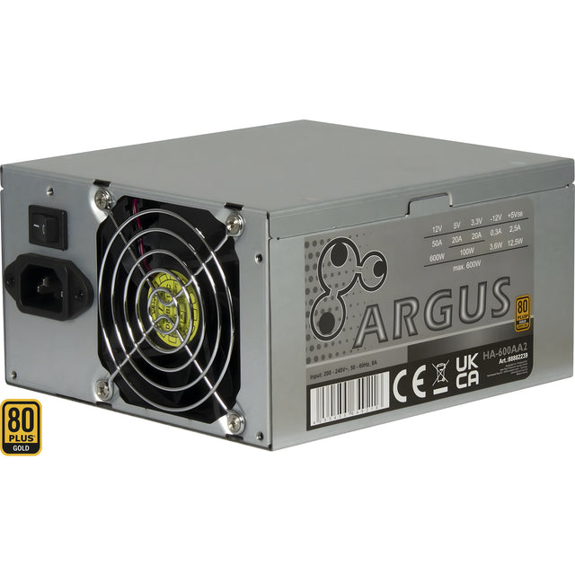 Alimentation Inter-tech ha-600aa2 600 watts (argent, 1x pcie)