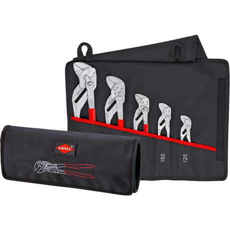 Knipex 001955s4 Jeu de 5 pinces à clés dans un sac en rouleau