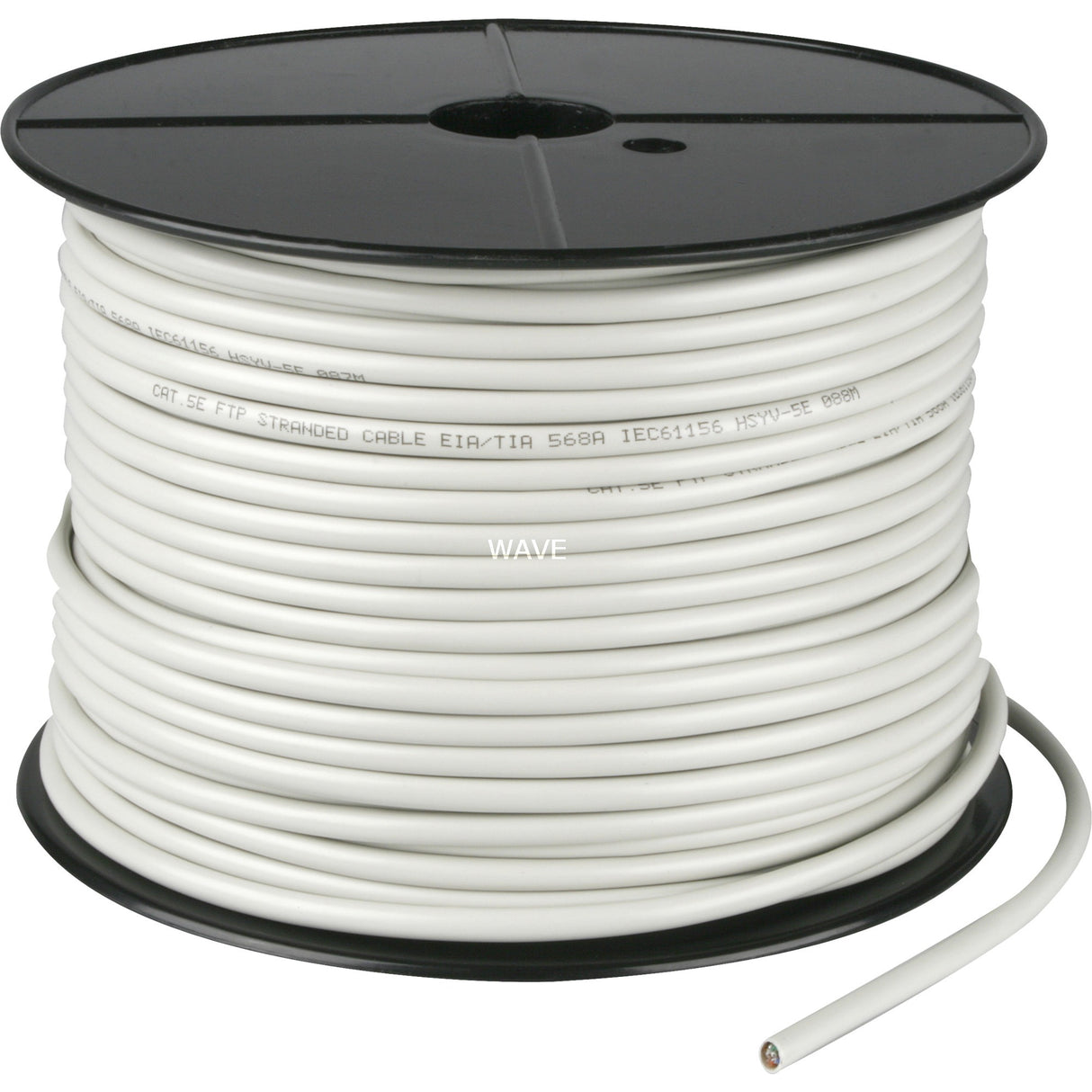 Goobay câble réseau rj-45 f utp avec cat.5e (gris, 100 mètres, rouleau de câble, flexible)