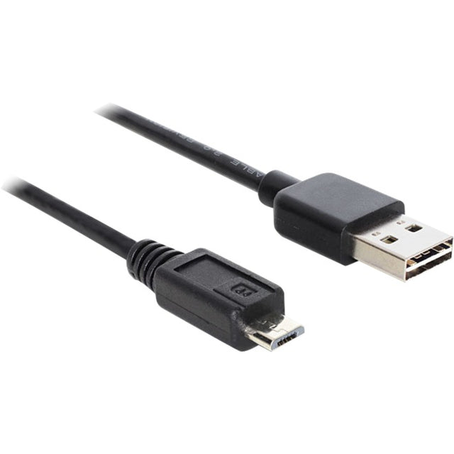 Delock câble easy USB-A 2.0 > micro USB-B (noir, 1 mètre)
