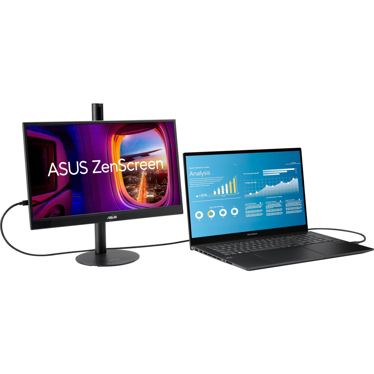Moniteur portable Asus Zenscreen MB17Ahg 17.3 (noir, 144 Hz, HDMI, USB Type-C, FreeSync Premium)