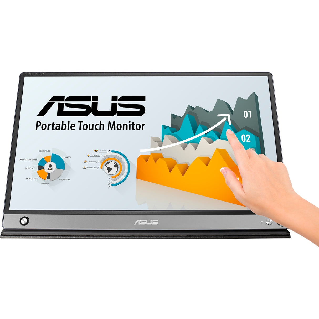 Moniteur à écran tactile Asus Zenscreen MB16AMTR 15,6 (noir, mini-HDMI, 2x USB-C)