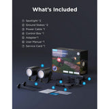 Les spots d'extérieur intelligents Govee comptent rgbicww - pack de 2 spots de jardin