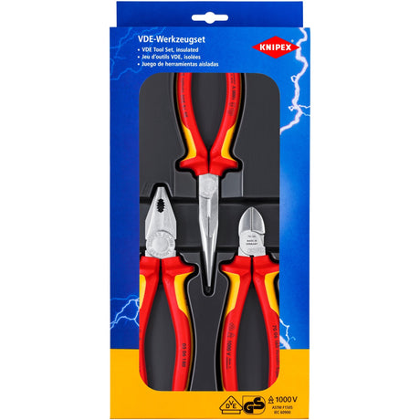 Knipex set électrique 002012 jeu de pinces (3 pièces)