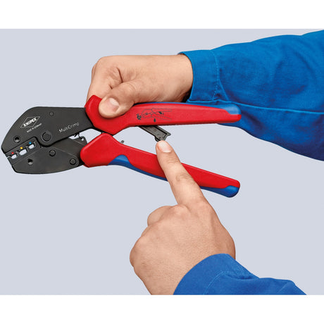 Pince à sertir multicrimp Knipex 973302 (rouge bleu)