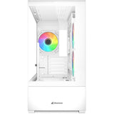 Boîtier mini tour Sharkoon mk6 rgb (blanc | 2x usb-a | 1x usb-c | rgb | verre trempé)