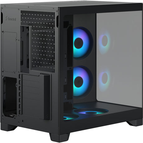 Fractal design pop 2 vision rgb boîtier tour midi (noir | 1x usb-a | 1x usb-c | rgb | verre trempé)