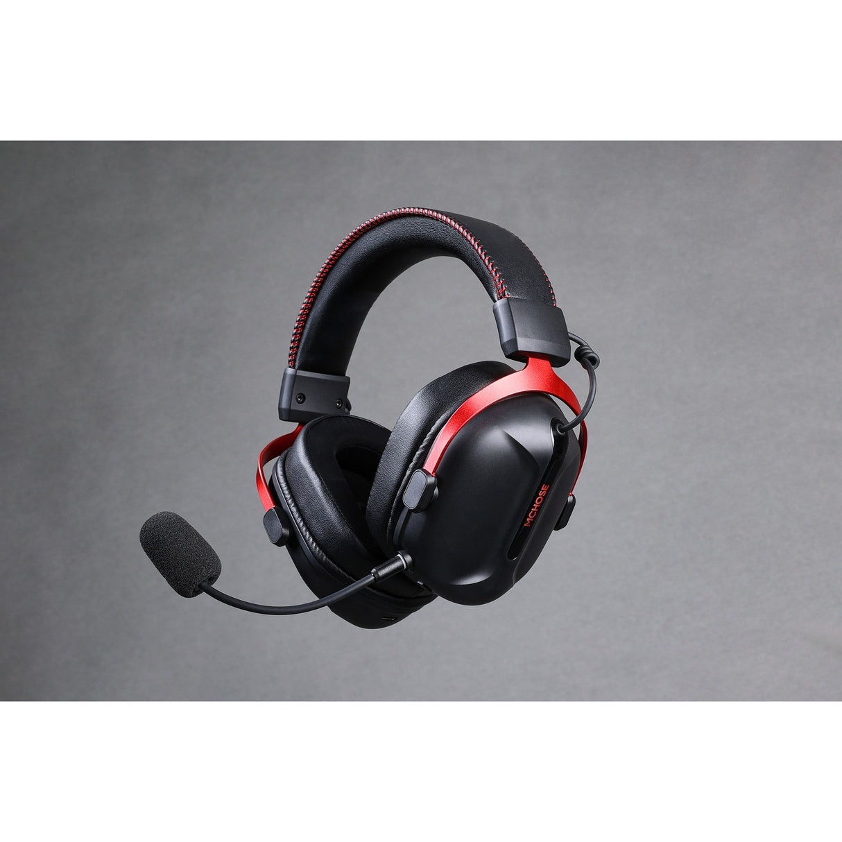 Casque de jeu supra-auriculaire sans fil Mchose s9 pro (noir rouge, ordinateur portable, smartphone, commutateur Playstation, Bluetooth filaire type-c 2,4 g)