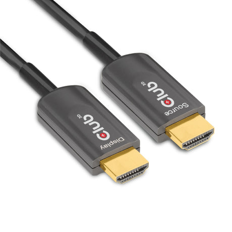 Club 3D Câble unidirectionnel certifié AOC HDMI 2.1 ultra haut débit mâle-mâle (noir, 20 mètres, 4K 120 Hz, 8K 60 Hz, 48 Gbit/s)