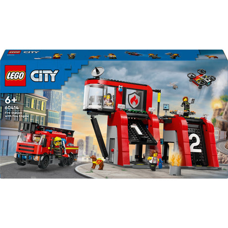 Caserne de pompiers et camion de pompiers Lego City - 60414