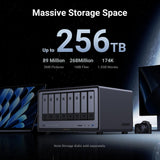 Ugreen nasync dxp8800 plus (grijs, wifi, 2x 10gbe, hdmi, thunderbolt 4 (40 gb s))