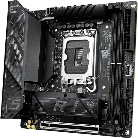 Carte mère Asus ROG Strix B860-I Gaming WiFi Socket 1851 (RAID, 2,5 Go-LAN, WiFi 7, BT, Son, Mini-ITX)