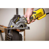 Scie circulaire à main multi-matériaux Stanley fatmax 650w (jaune noir, avec étui)