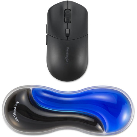 Kensington slim duo gel souris trackball repose-poignet support de poignet (bleu noir)