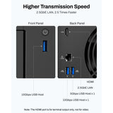 Terramaster f4-425 nas (noir, 1x 2,5GBE, HDMI, USB)