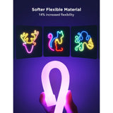 Bande LED néon blanche intelligente Govee 4m matière rgbic - extra flexible