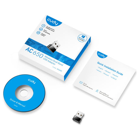 Adaptateur mini USB double bande sans fil Cudy ac650