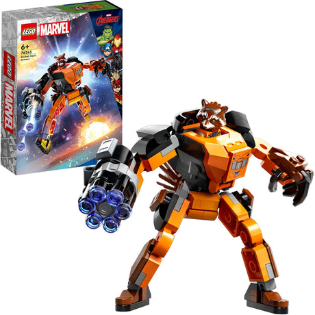 Lego Marvel - jouet de construction d'armure de fusée mécanique (76243)
