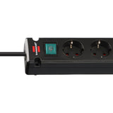 Brennerstuhl Bremounta multiprise avec 2 prises de charge USB C | 5 fois | noir | 3m h05vv-f 3g1.5 - 1150660415