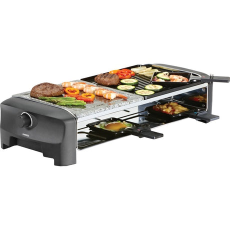 Coffret gourmet party 8 pierres à raclette Princess (gris noir)