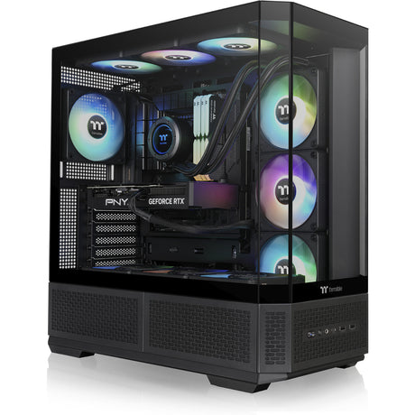 Boîtier tour midi Thermaltake view 370 tg argb (noir | 2x usb-a | 1x usb-c | rgb | verre trempé)