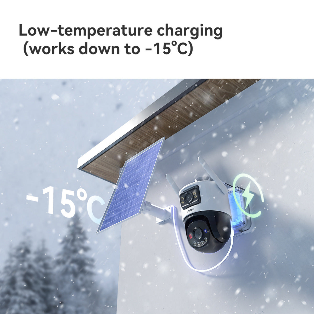 Imou aov dual lens 5mp+5mp buitencamera (wit, 3k, 4g lte, wifi 6, solar panel)
