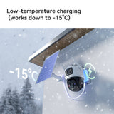 Imou aov dual lens 5mp+5mp buitencamera (wit, 3k, 4g lte, wifi 6, solar panel)