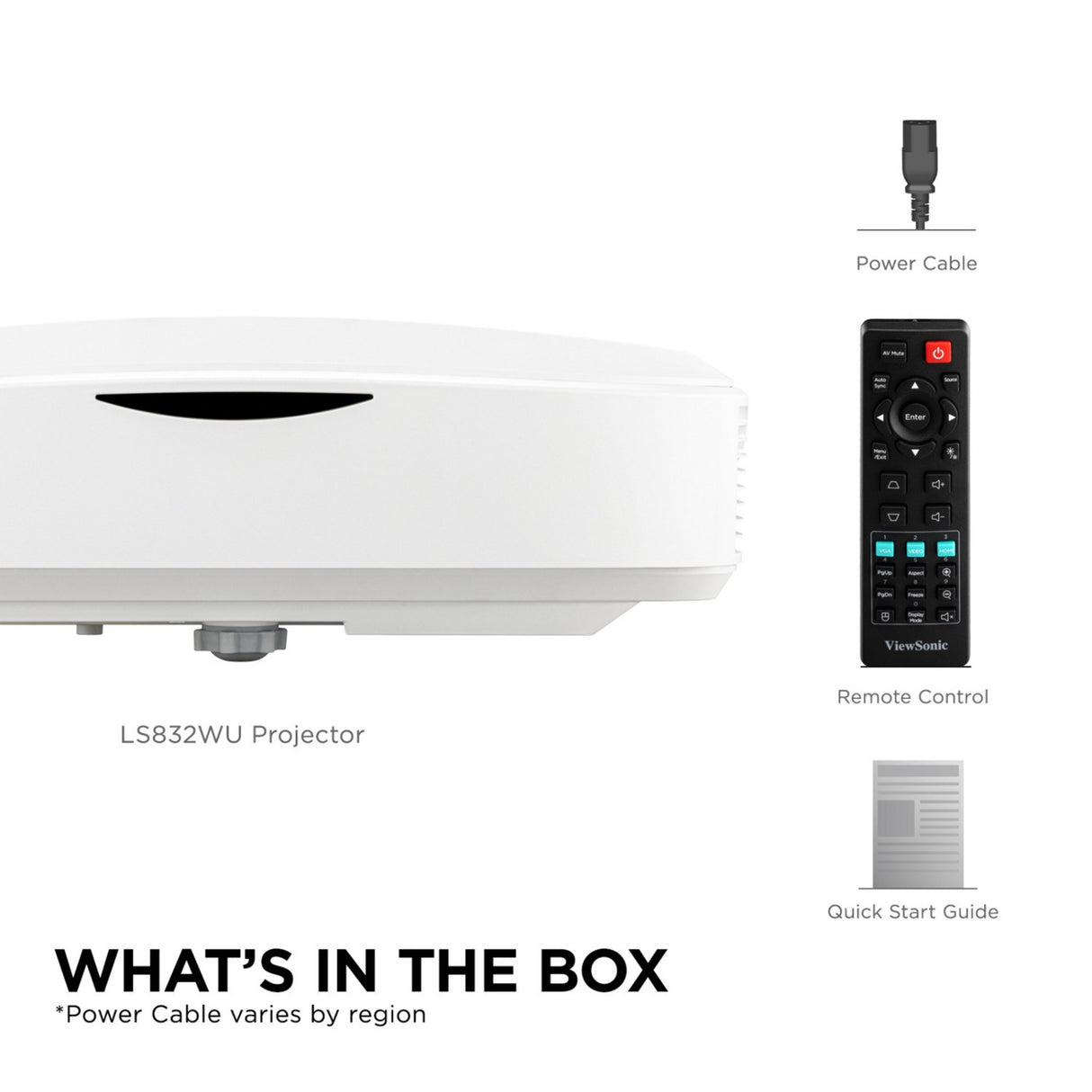 Viewsonic ls832wu wuxga projecteur laser à focale ultra courte (blanc, 5000 ansi lumens)