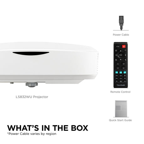 Viewsonic ls832wu wuxga projecteur laser à focale ultra courte (blanc, 5000 ansi lumens)