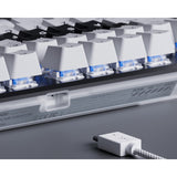 Clavier de jeu mécanique Pulsar pcmk 2he tkl (blanc, disposition américaine (qwerty), 80 % (tkl), RVB, touches à double prise PBT, échange à chaud)