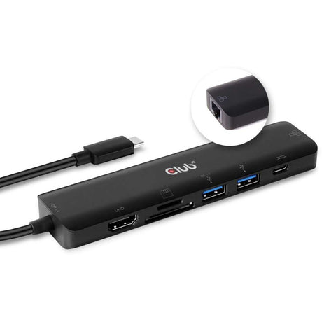 Station d'accueil Hub USB Type C 7-en-1 Club 3D CSV-1592 (noir)
