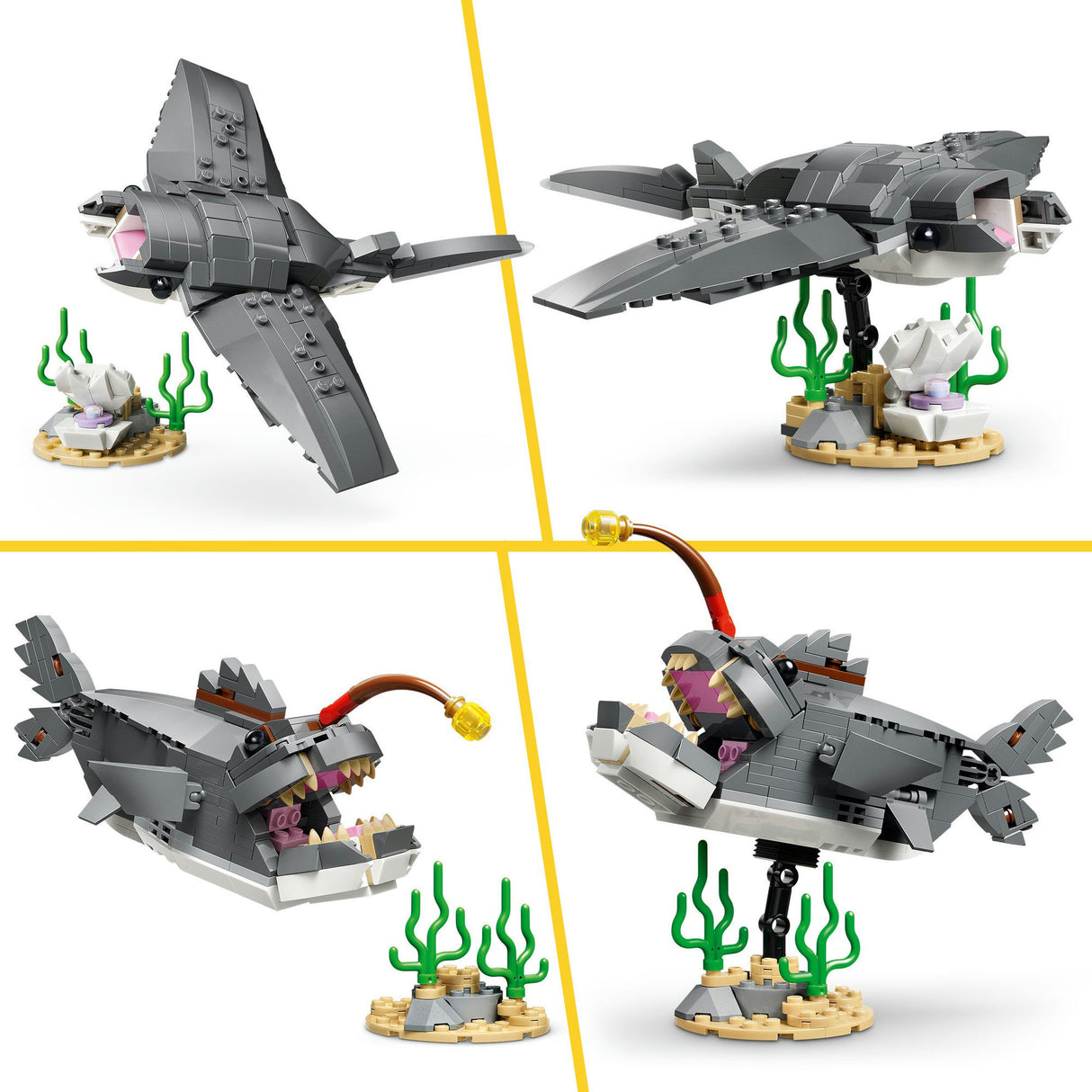 Jouet de construction Lego Requin féroce avec coffre au trésor (31381)
