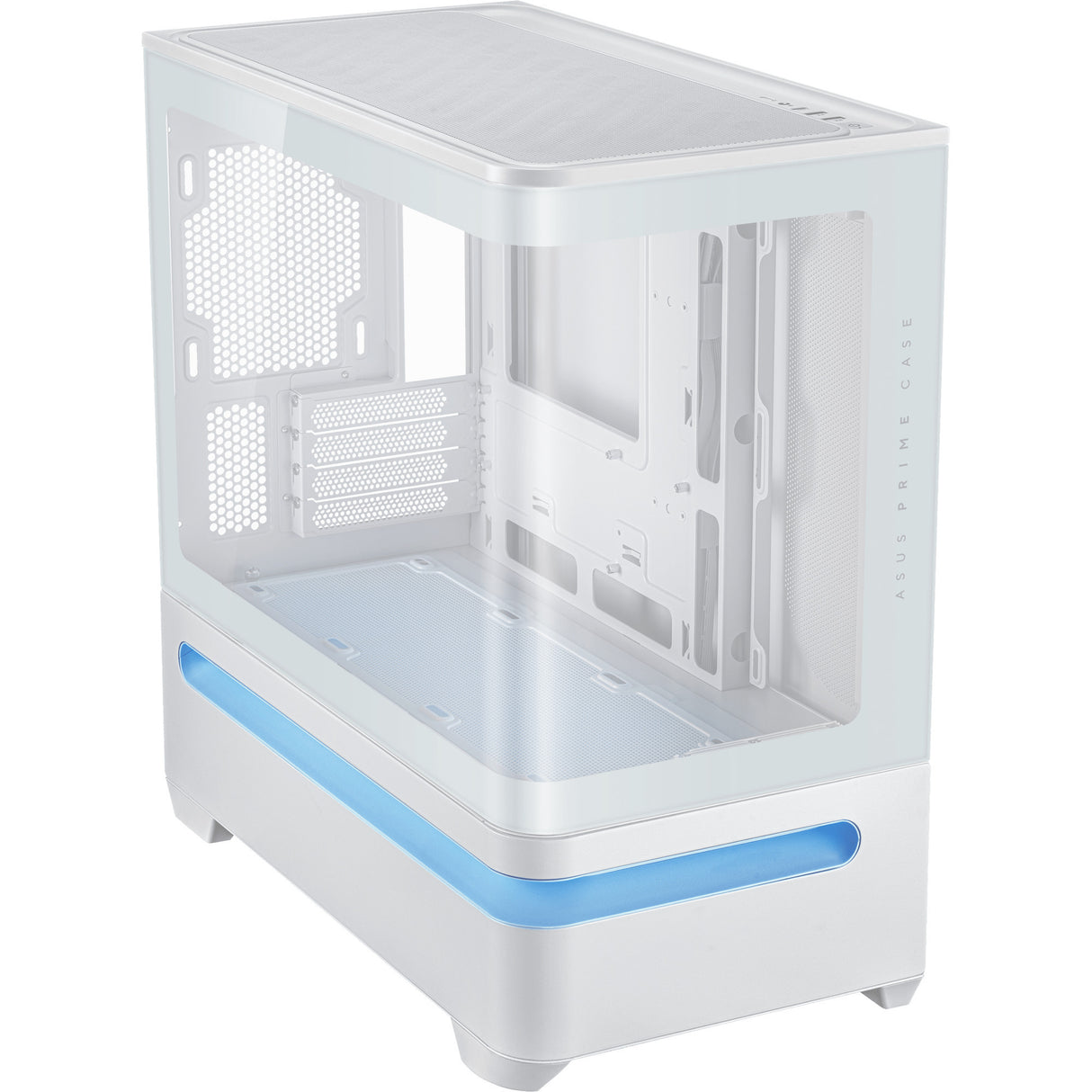 Boîtier tour midi Asus Prime Ap202 (blanc | 2x USB-A | 1x USB-C | RVB | Verre trempé)
