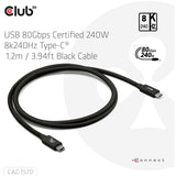 Club 3d USB-C 80 Gbit/s certifié 240 W 8 K 240 Hz.