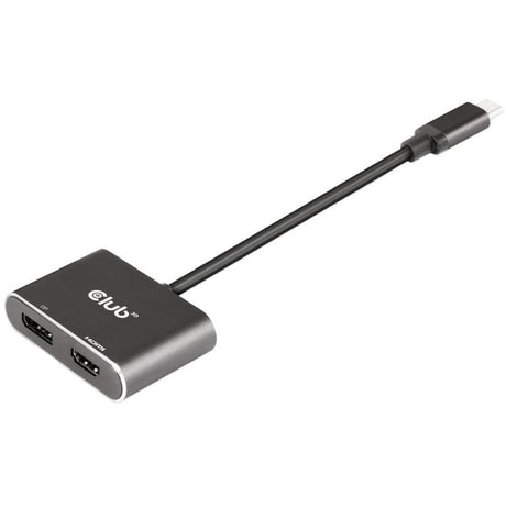 Club 3D MST Hub USB3.2 Gen2 Type-C (DP Alt-Mode) vers DisplayPort + HDMI 4K60Hz M-F (Noir)