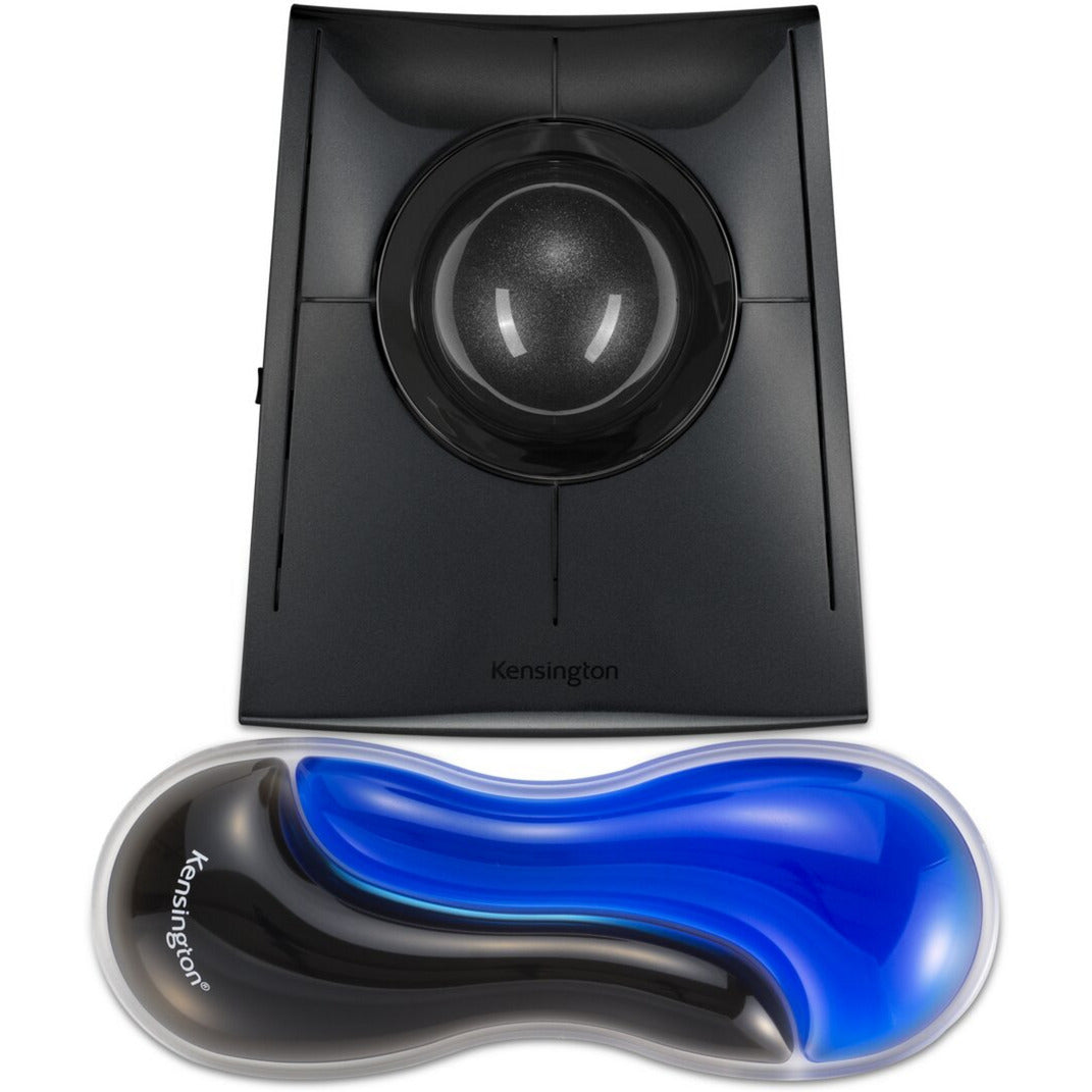 Kensington slim duo gel souris trackball repose-poignet support de poignet (bleu noir)