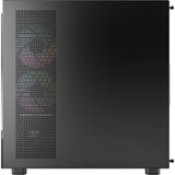 Boîtier tour midi Montech xr (noir | 2x USB-A | 1x USB-C | RVB | verre trempé)