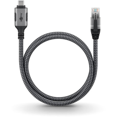 Goobay adaptateur réseau USB-C 3.2 gen1 vers RJ-45 (noir argent, 2 mètres)