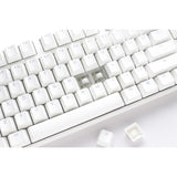 Clavier mécanique RVB blanc pur classique Ducky One 3 (blanc, disposition américaine (qwerty), cerise mx speed silver, 100 %, LED RVB, pbt double-shot, remplaçable à chaud, mécanique charlatan)