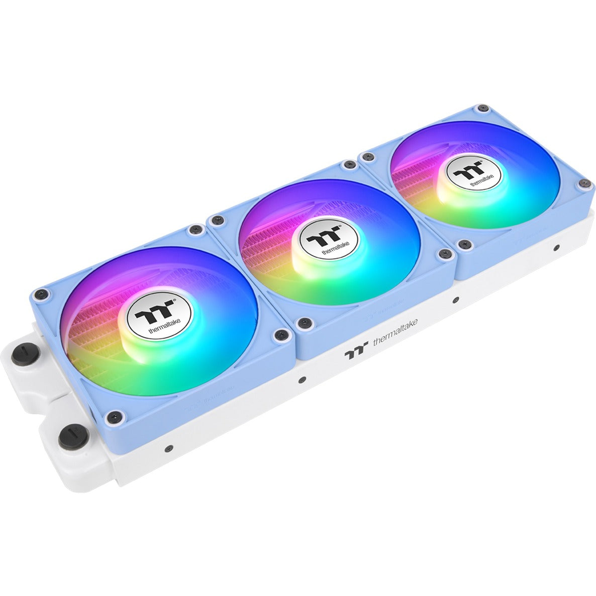 Thermaltake ct120 ex reverse argb sync pc cooling fan hydrangea blue (3-fan pack) case fans (lichtblauw, 3 stuks, 120 x 120 x 25 mm, pwm)