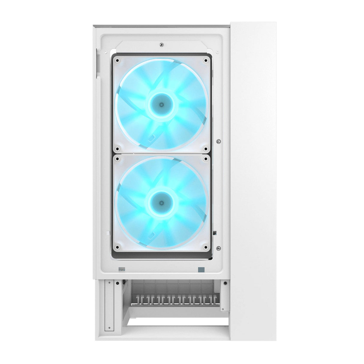 Boîtier tour midi Cougar omnix (blanc | 4x USB-A | 2x USB-C | verre trempé)