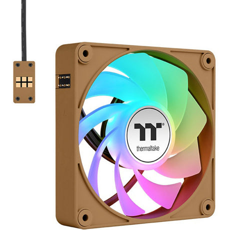 Thermaltake ct120 ex reverse argb sync ventilateur de refroidissement pour PC gravier sable (pack de 3 ventilateurs) ventilateurs de boîtier (marron clair, 3 pièces, 120 x 120 x 25 mm, pwm)
