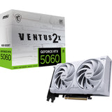 Carte graphique MSI Geforce RTX 5060 8G Ventus 2x OC White (blanc, 3x Display Port, 1x HDMI)