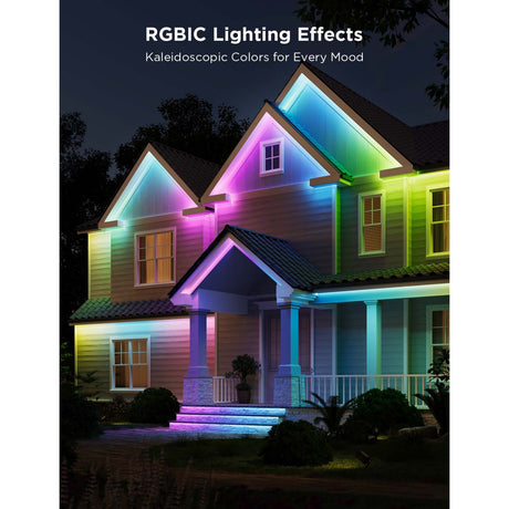 Bande LED extérieure intelligente Govee - 10 mètres ip65 - rgbicww - contrôle par application - alexa google