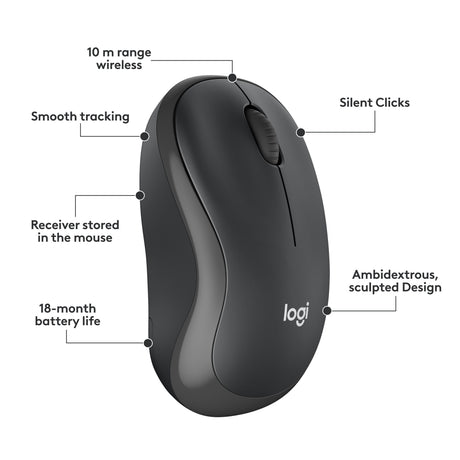Logitech mk295 ensemble clavier et souris sans fil silencieux (noir, disposition internationale américaine (qwerty), 100 %)
