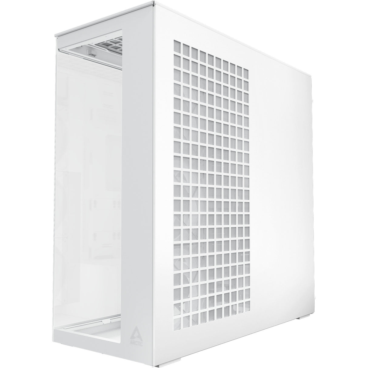 Boîtier tour midi Arctic xtender (blanc | 2x USB-A | 1x USB-C | RVB | verre trempé)