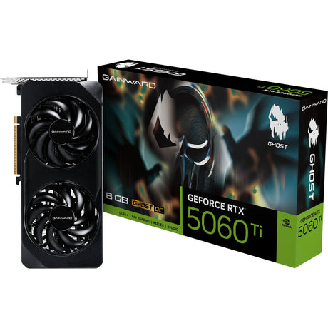 Carte graphique Gainward GeForce RTX 5060 Ti Ghost OC 8 Go (3x DisplayPort, 1x HDMI 2.1, DLSS 4)